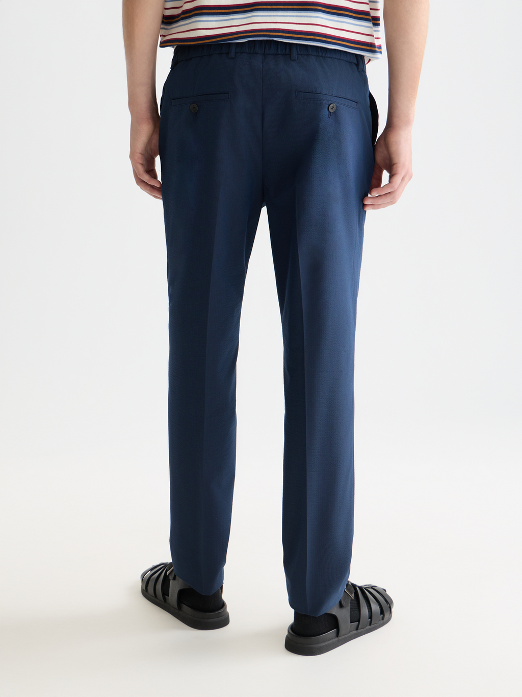 Warren seersucker cottonblend regular straightfit jogger