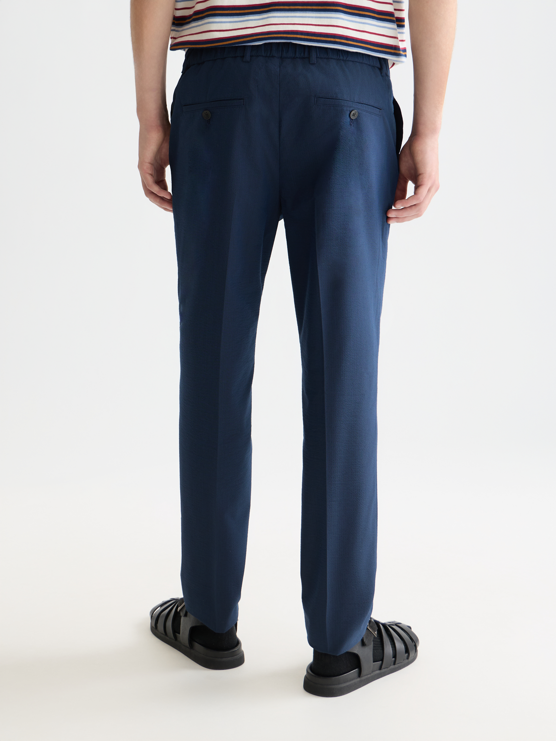 Warren seersucker cottonblend regular straightfit jogger