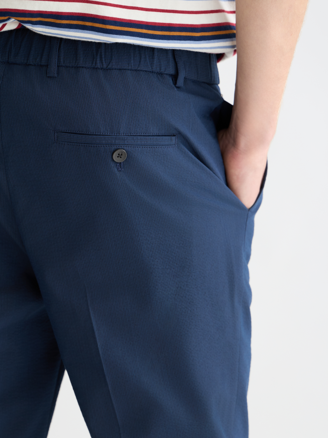 Warren seersucker cottonblend regular straightfit jogger