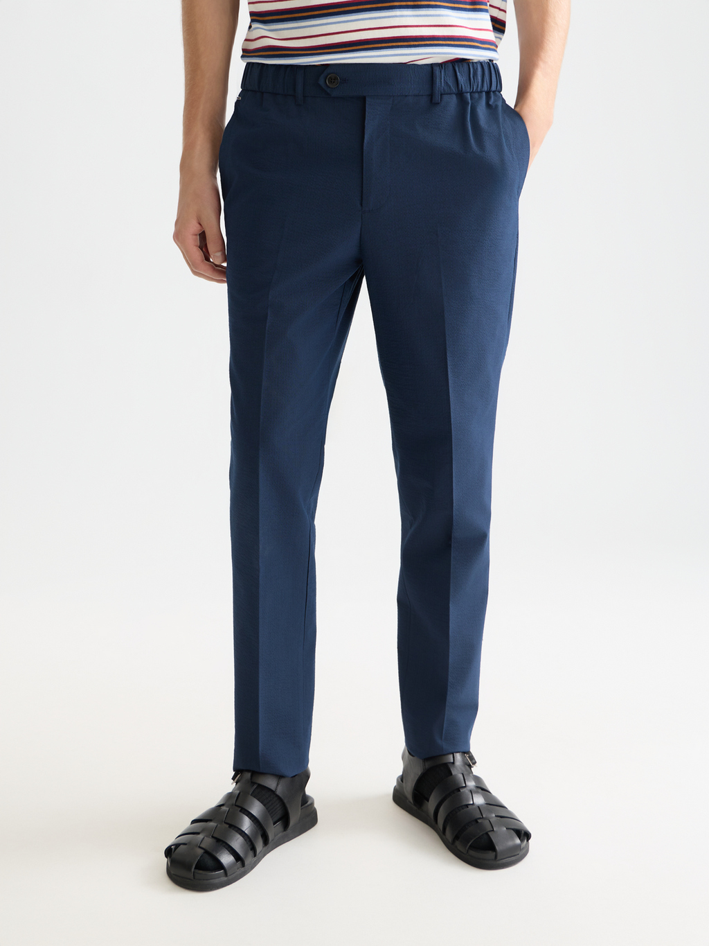 Warren seersucker cottonblend regular straightfit jogger