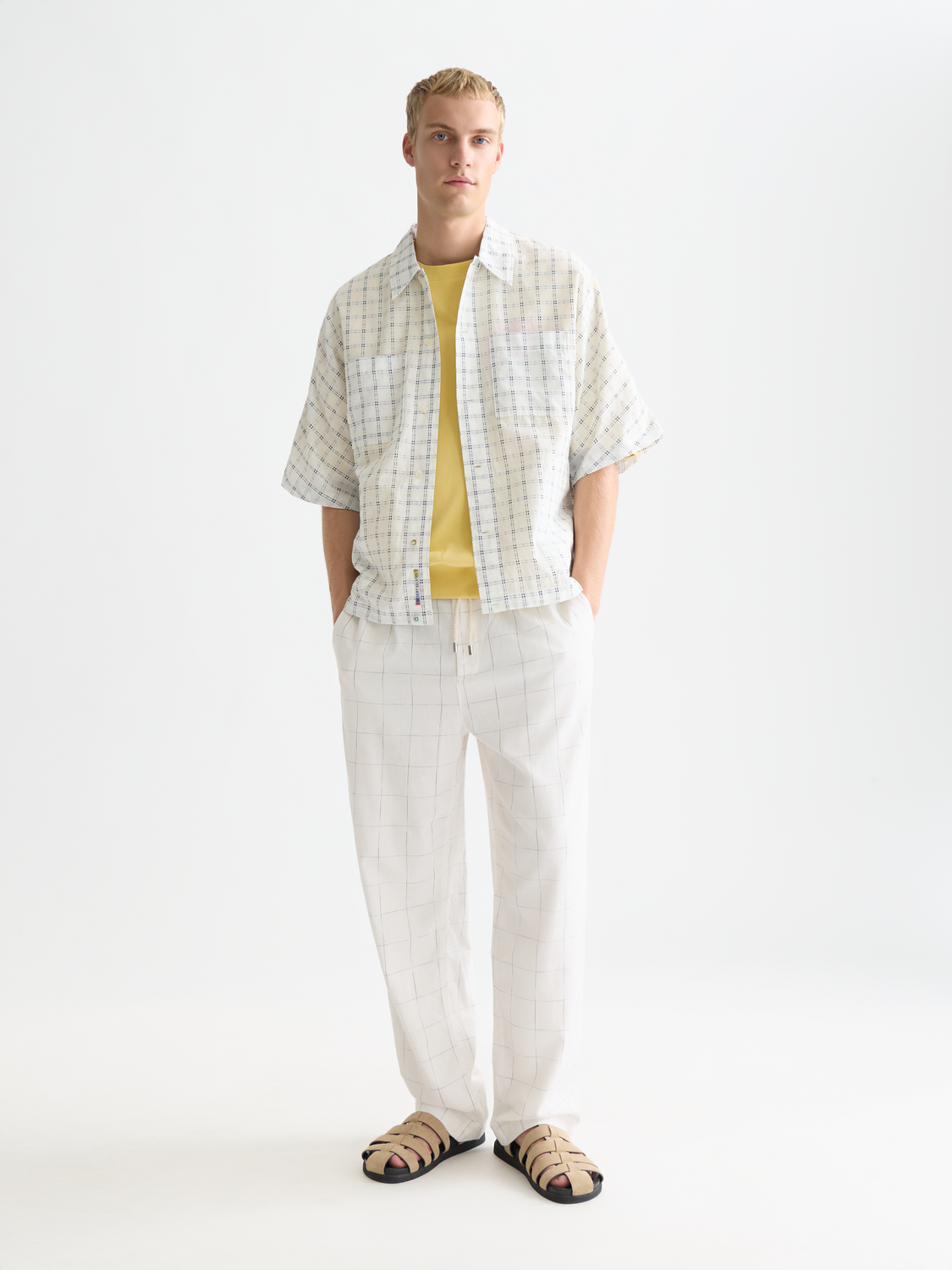 Oliver linen-blend relaxed straight jogger