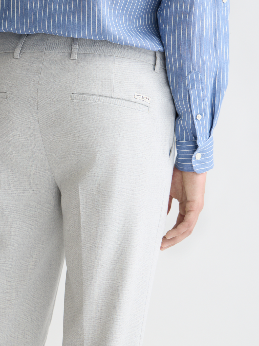 Mott structured weave tailored chino