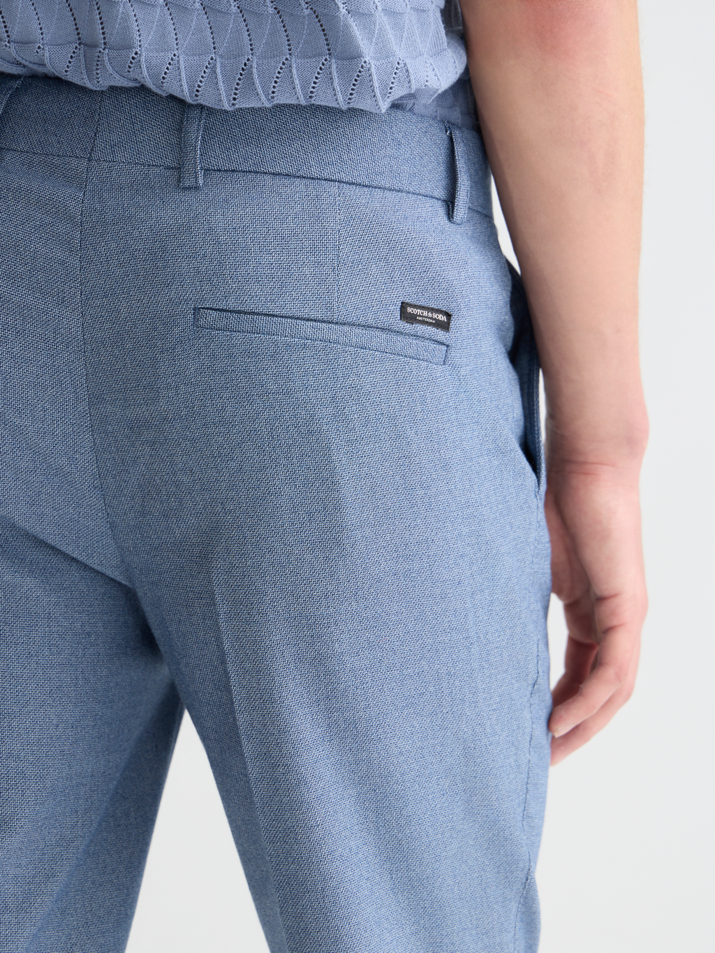 Mott structured weave tailored chino