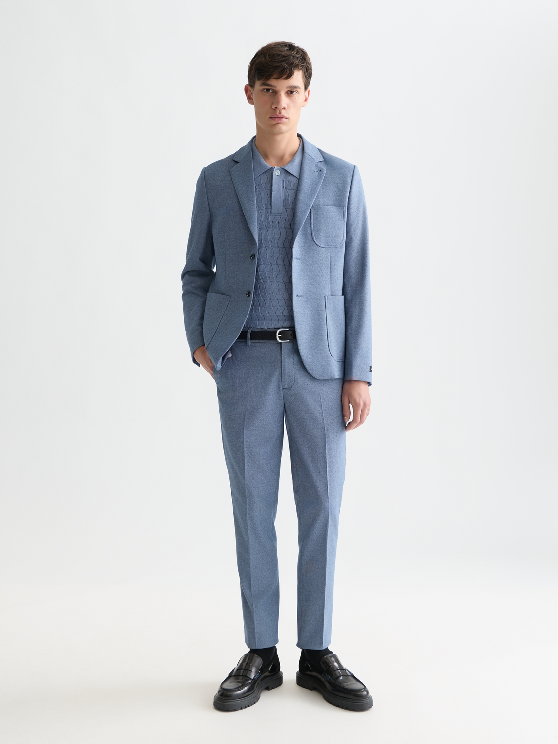 Mott structured weave tailored chino