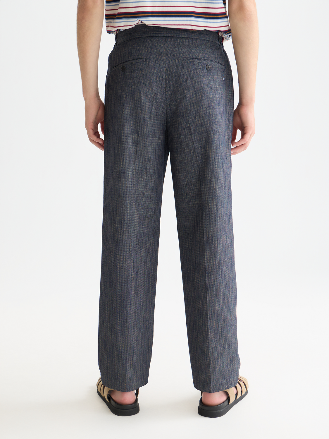 Oliver pleated linenblend relaxed straightfit jogger