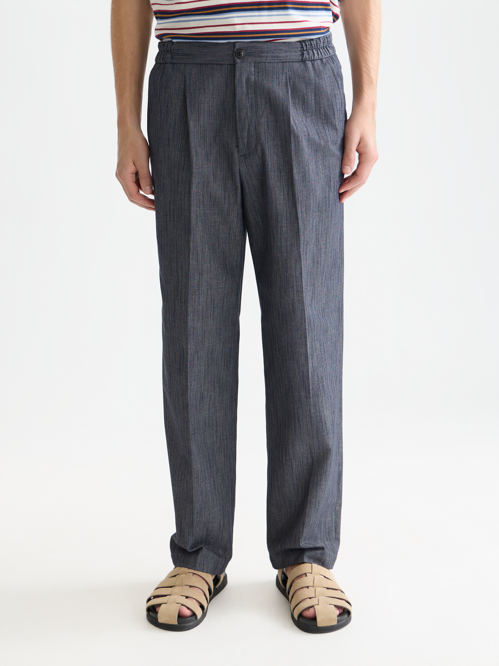 Oliver pleated linenblend relaxed straightfit jogger