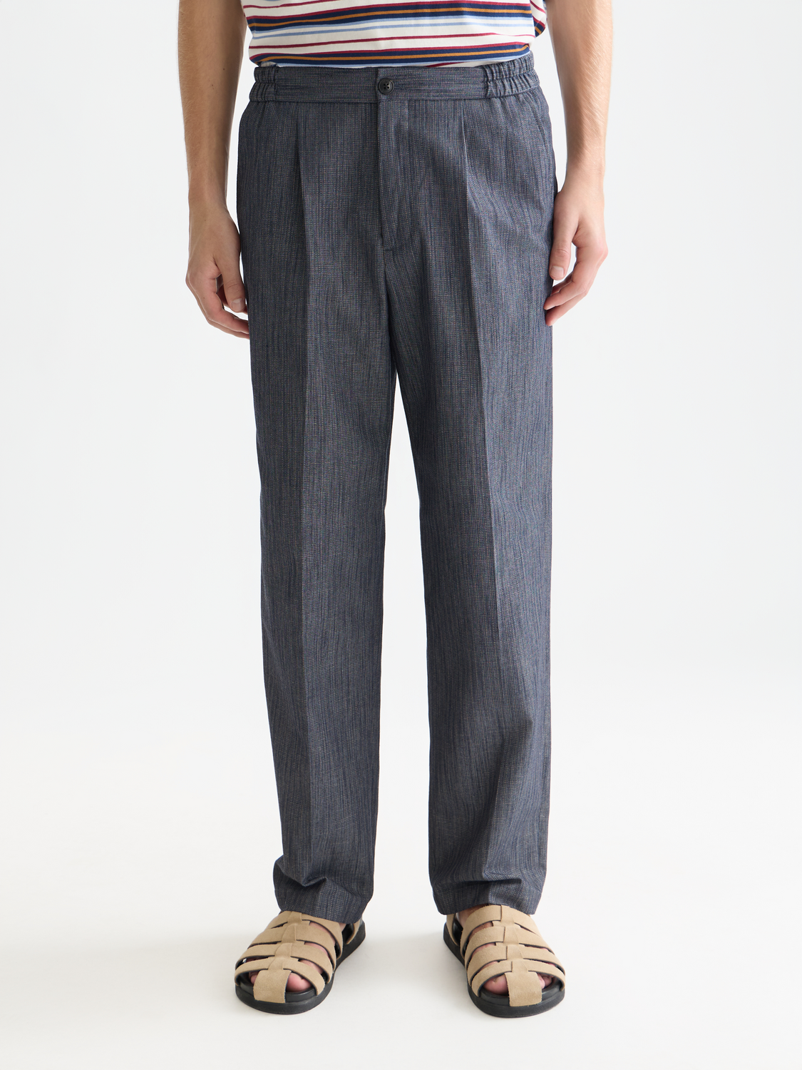 Oliver pleated linenblend relaxed straightfit jogger