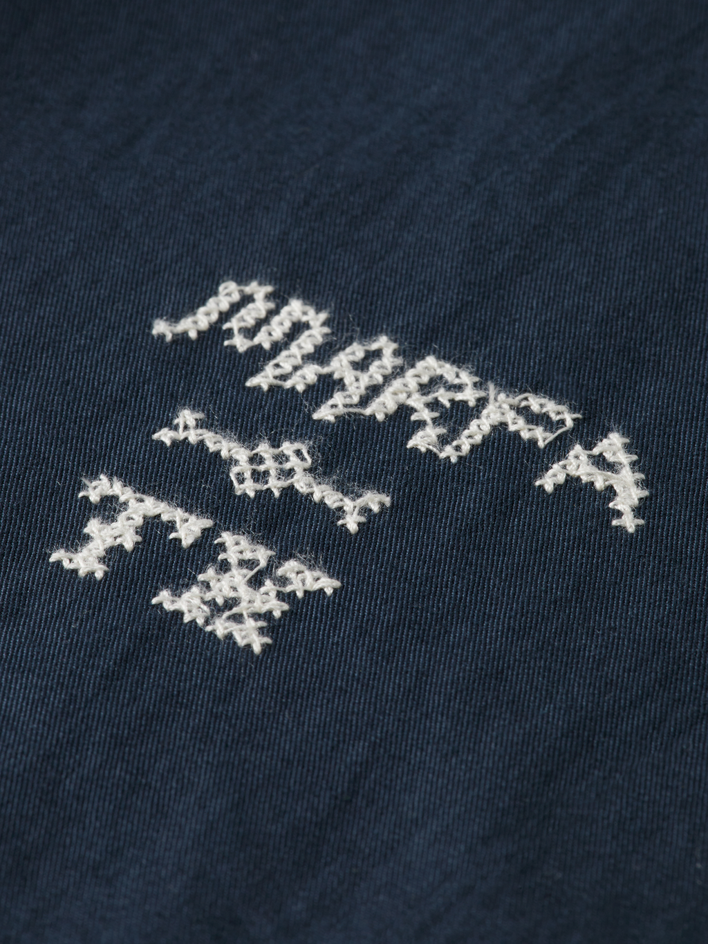 Embroidered cotton-blend relaxed straight chino