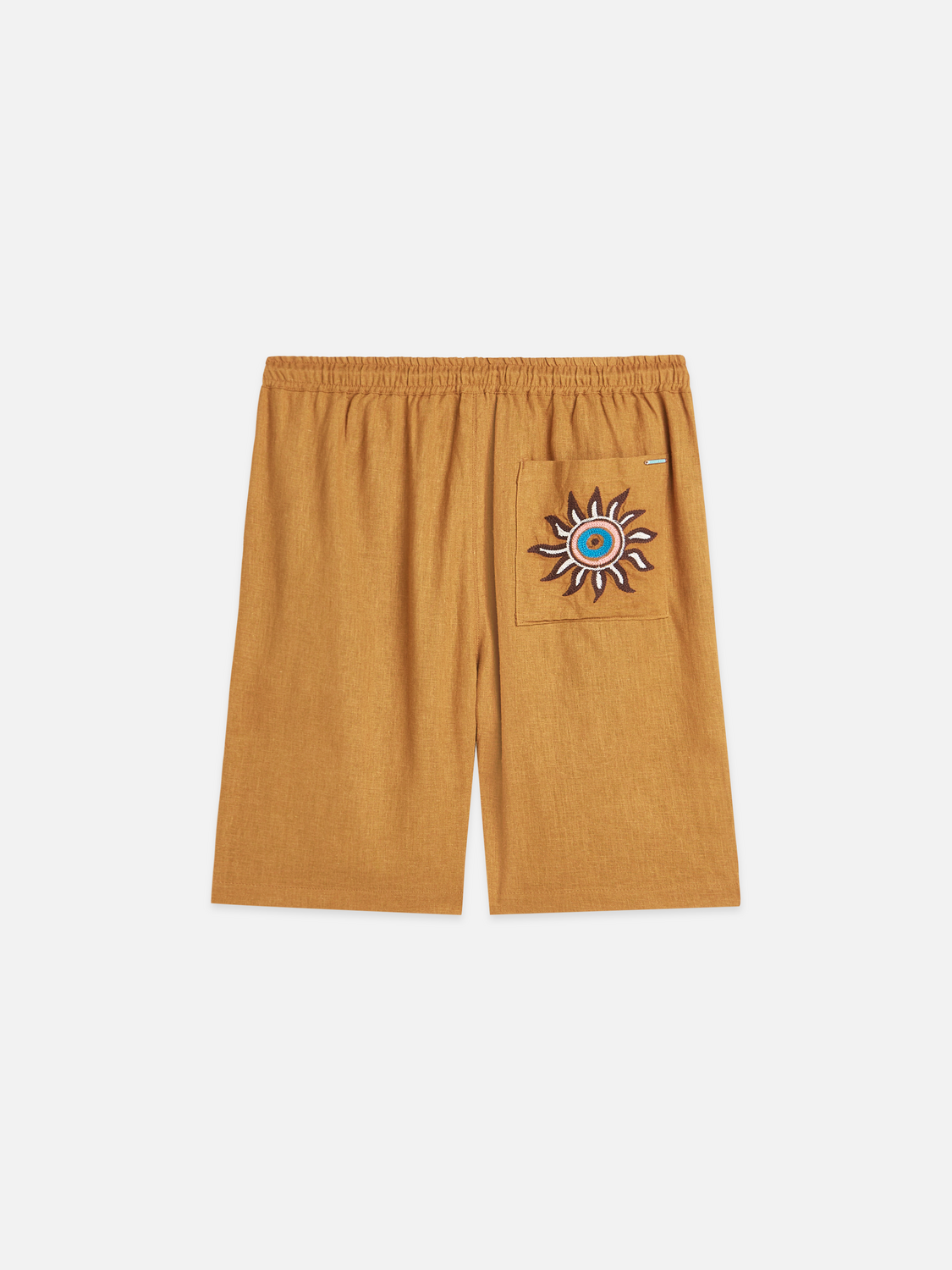 Embroidered wide bermuda shorts