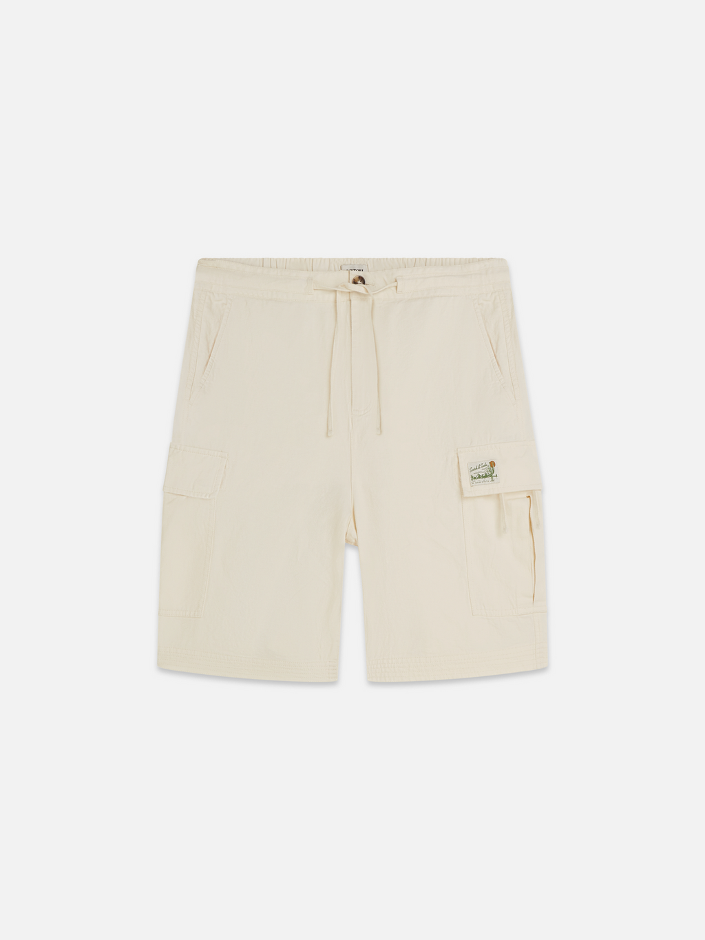 Linenblend relaxedfit cargo bermuda shorts
