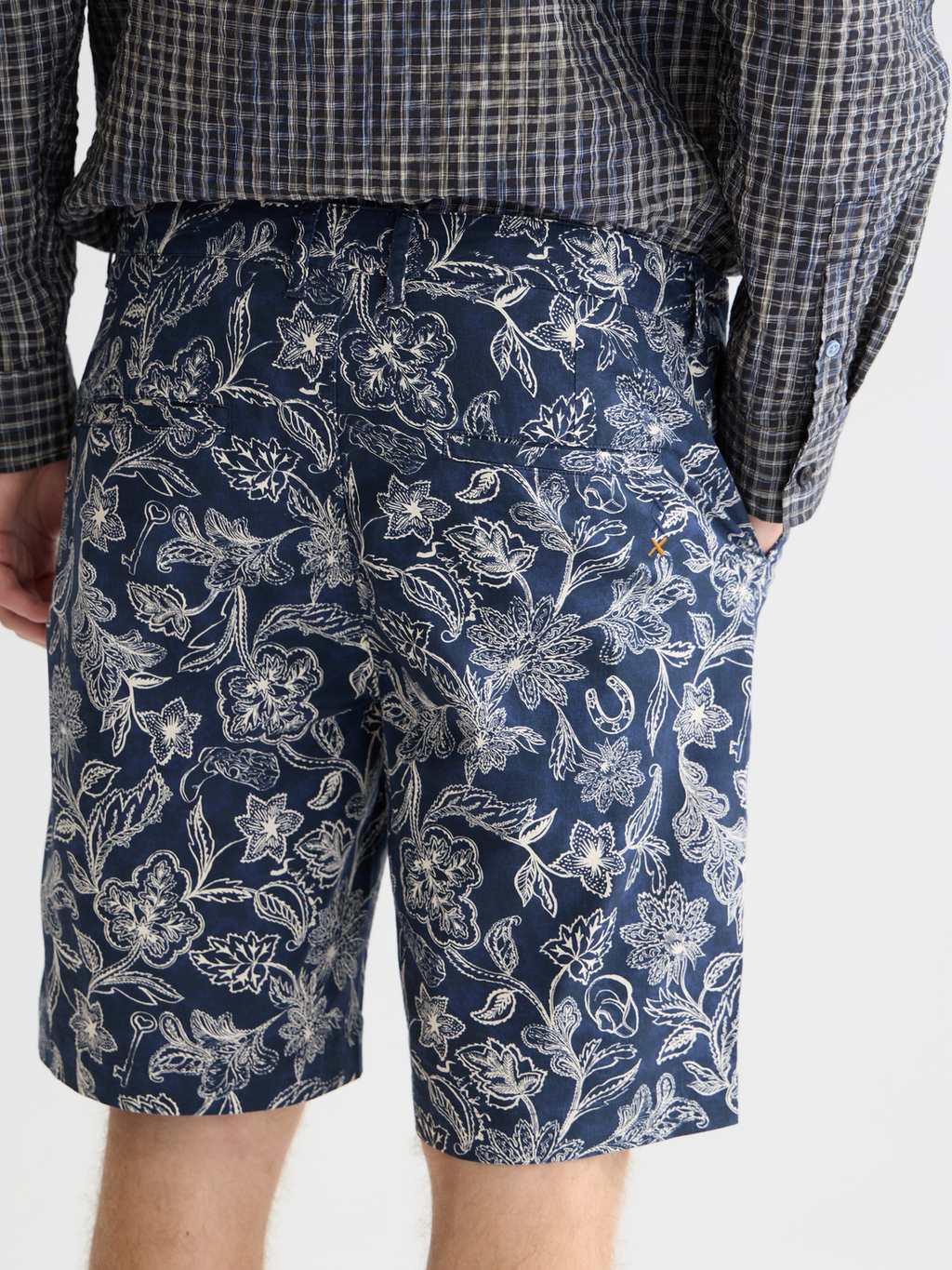 Stuart printed cotton chino shorts