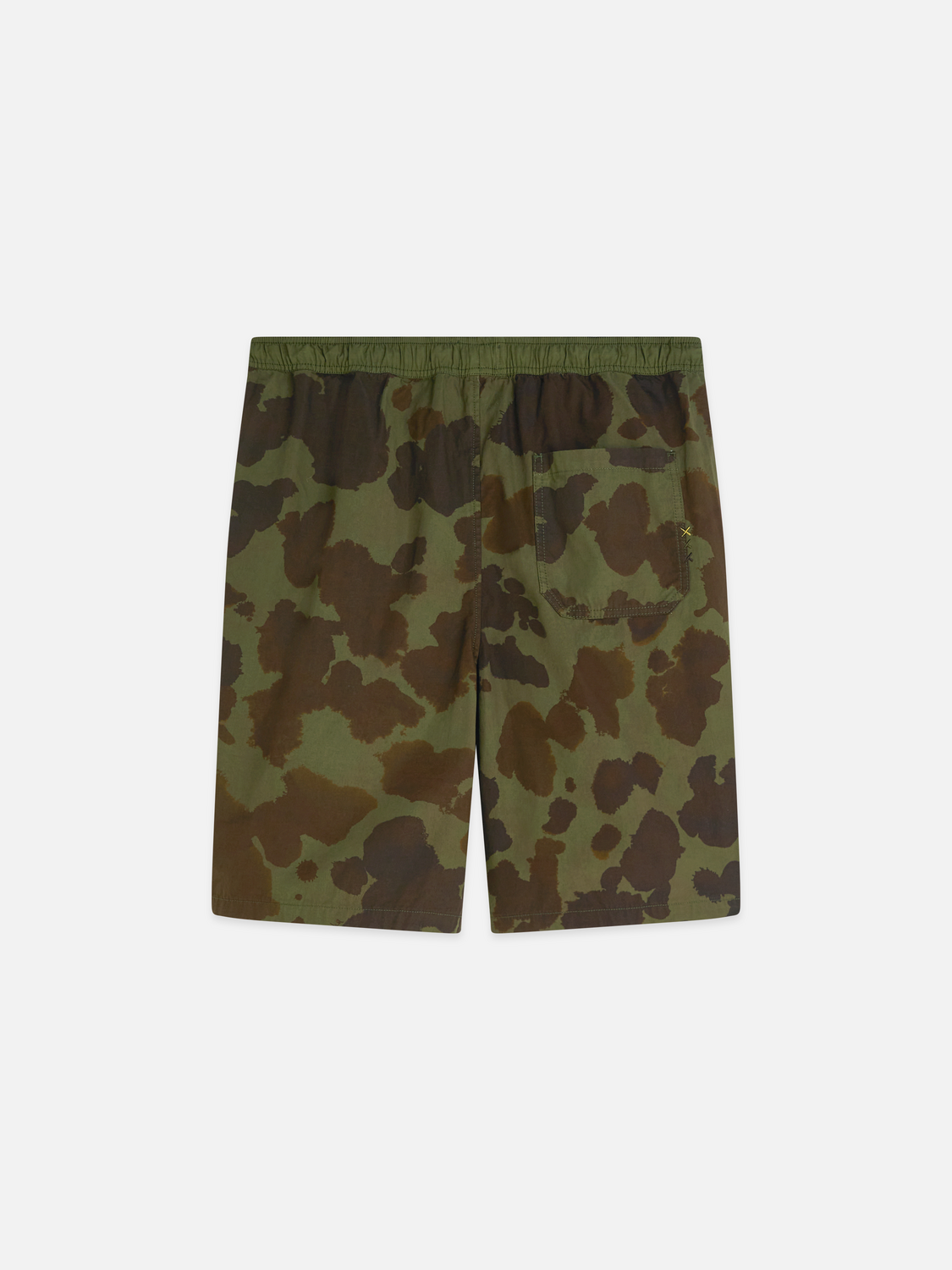 Printed poplin loose bermuda shorts