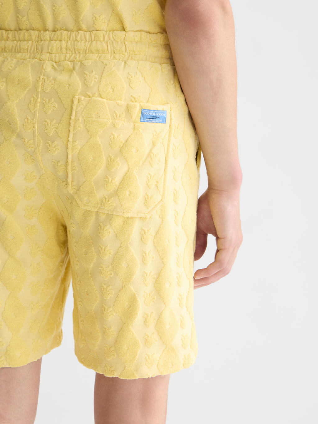 Fave terry jacquard relaxed bermuda shorts