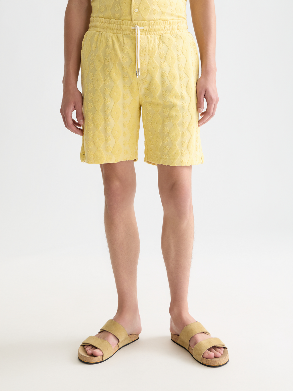 Fave terry jacquard relaxed bermuda shorts