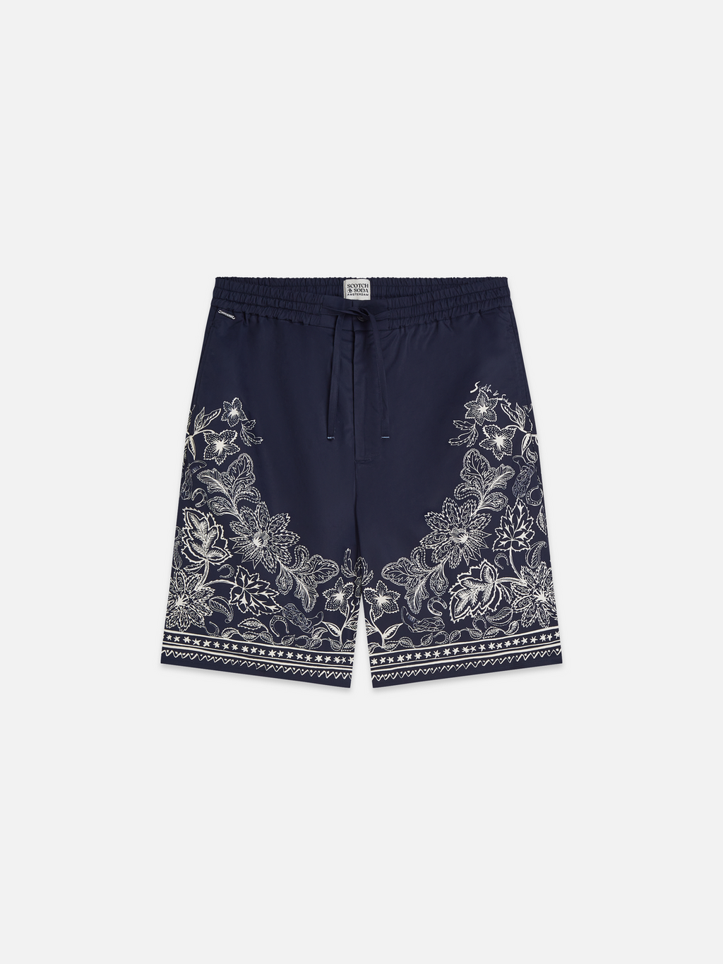 Printed wide bermuda shorts