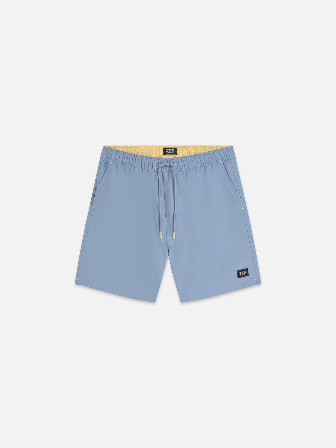 Solid midlength swim shorts