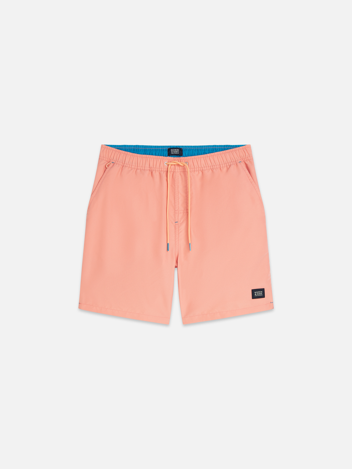 Solid midlength swim shorts