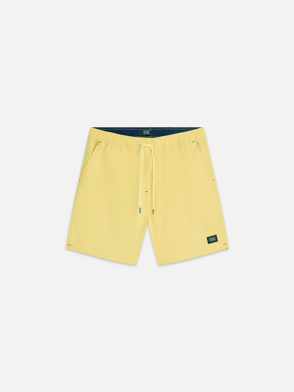 Solid midlength swim shorts