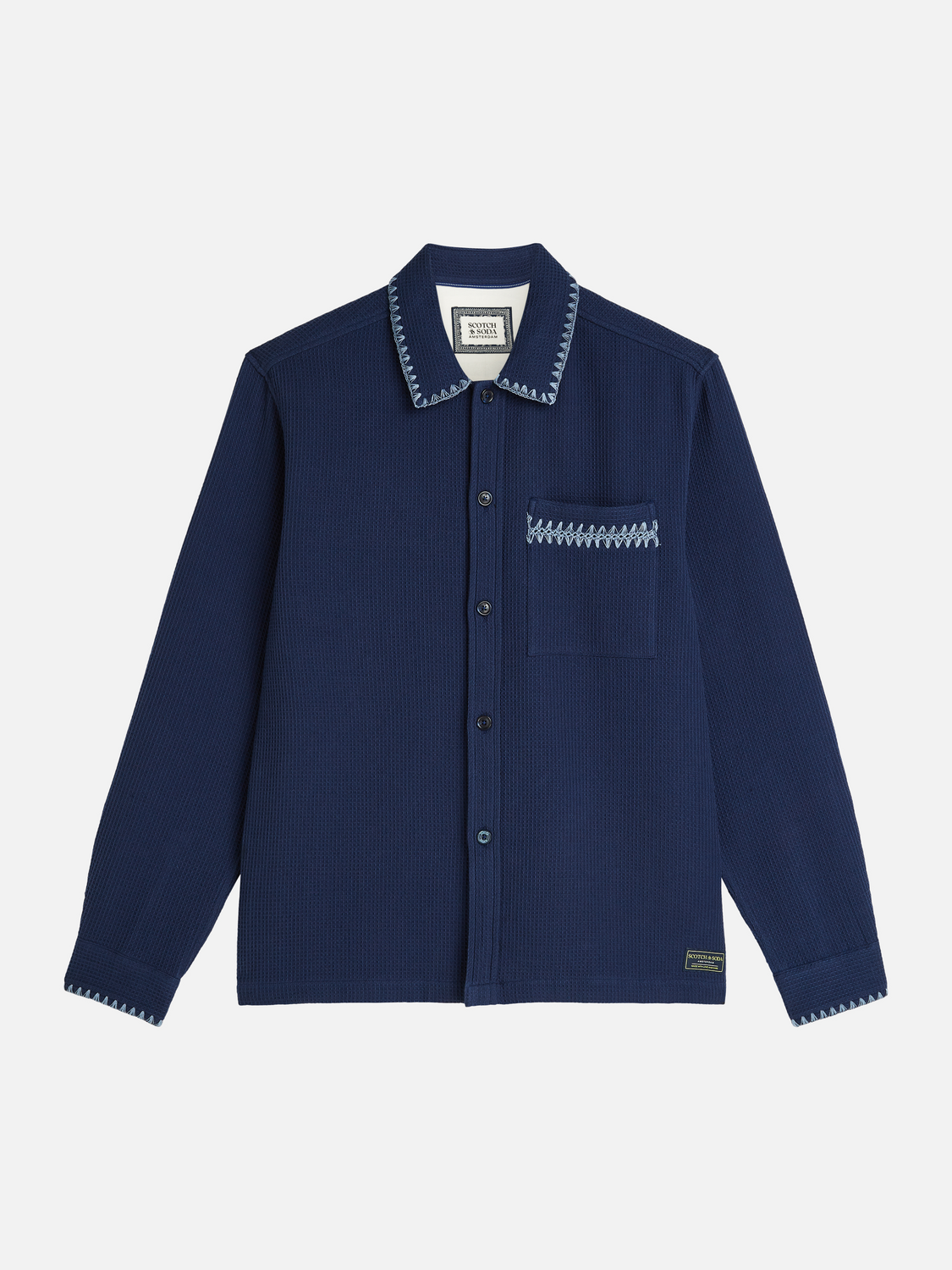 Waffle structure relaxed shirt