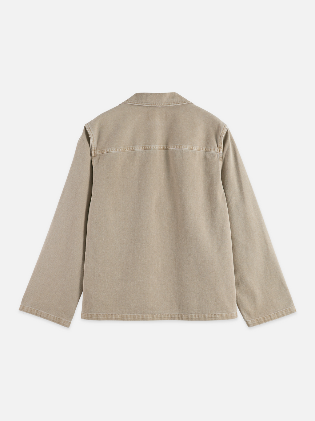 Half closure washed overshirt