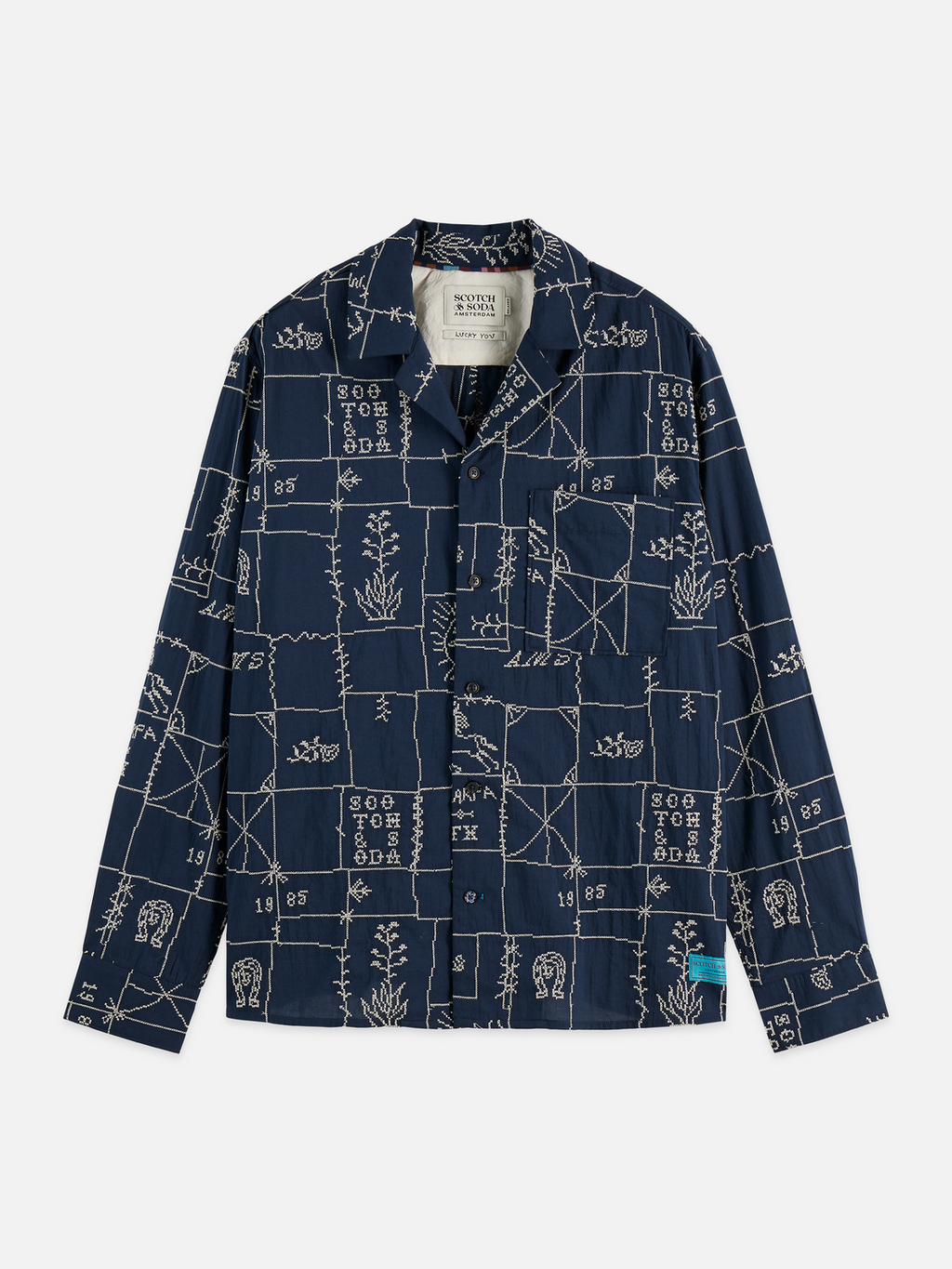 Allover embroidered shirt