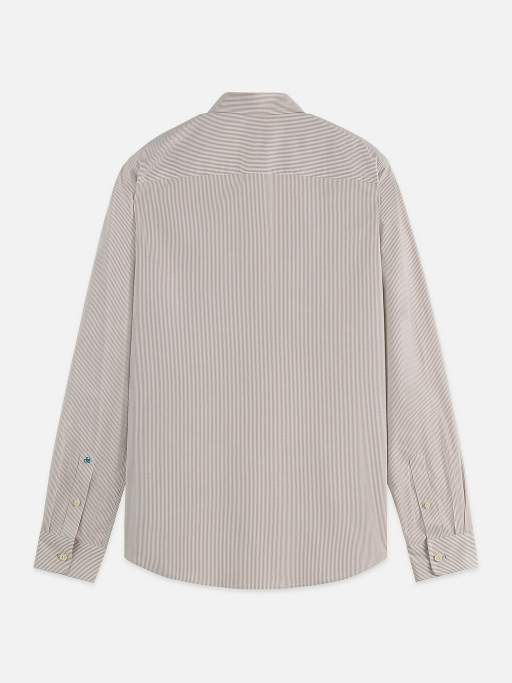 Striped slim poplin shirt