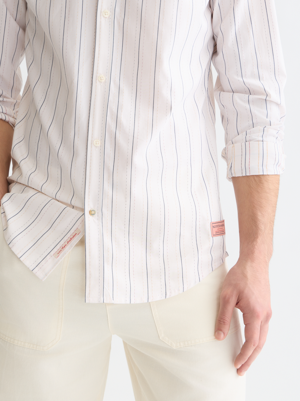 Yarn dyed dobby shirt