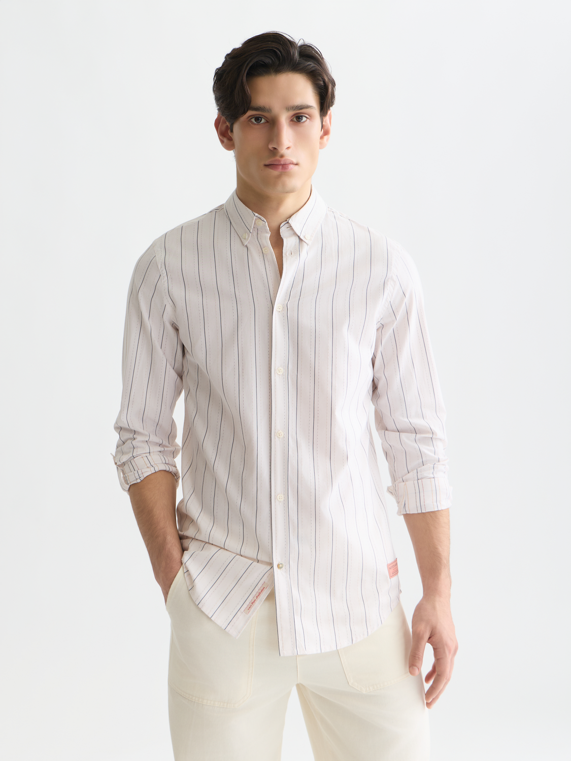 Yarn dyed dobby shirt