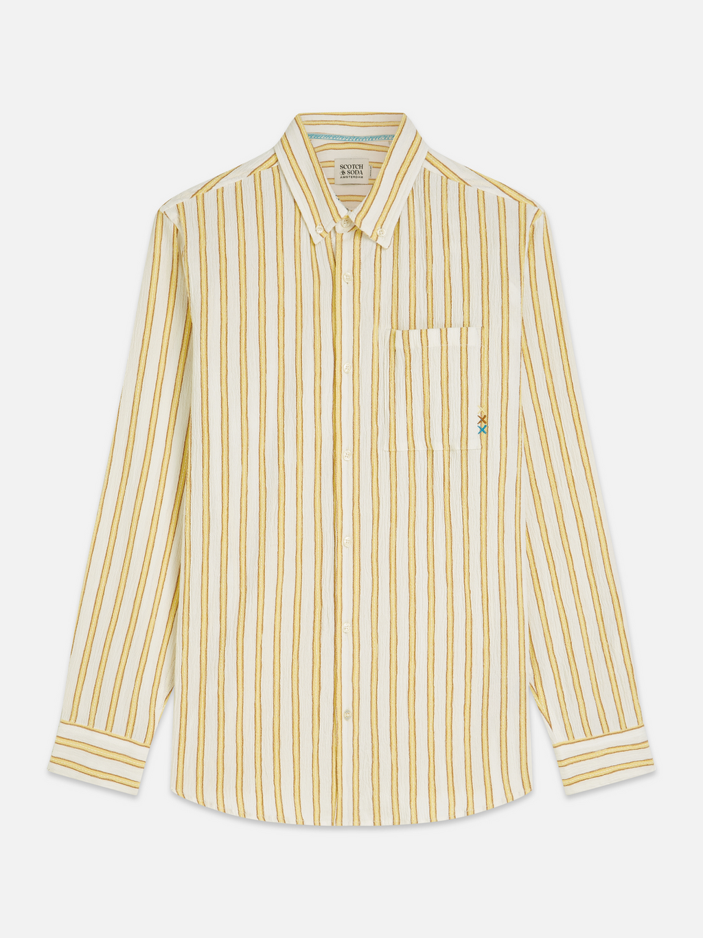 Striped crinkle shirt