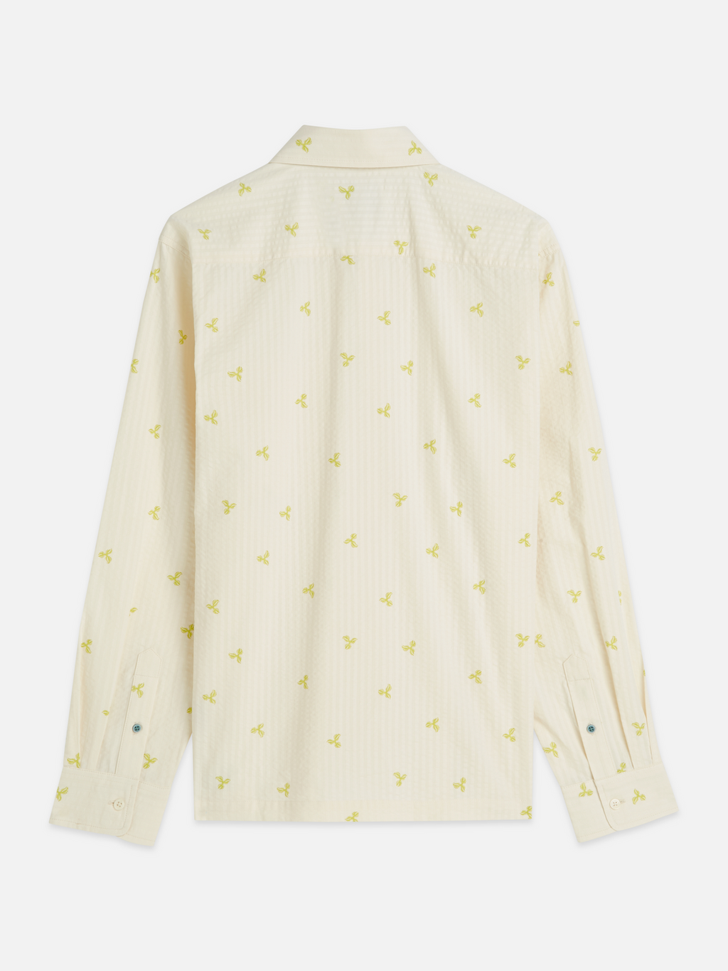 Printed seersucker relaxed shirt