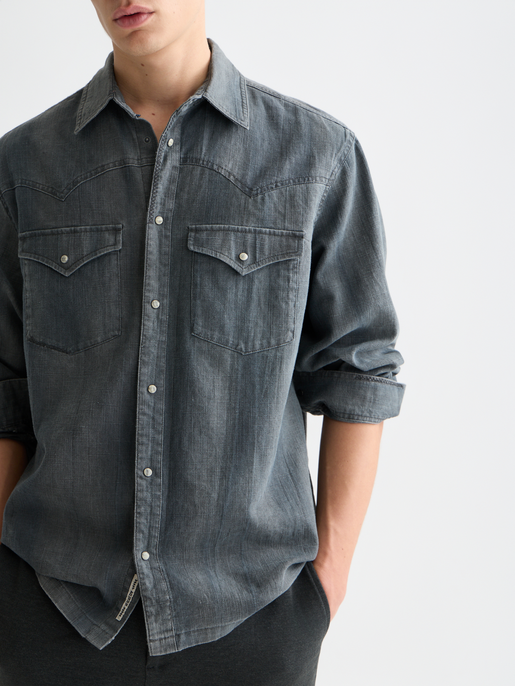 Denim relaxed washed shirt
