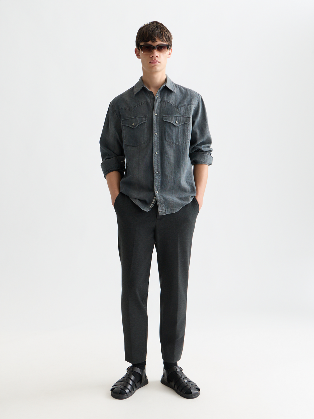 Denim relaxed washed shirt