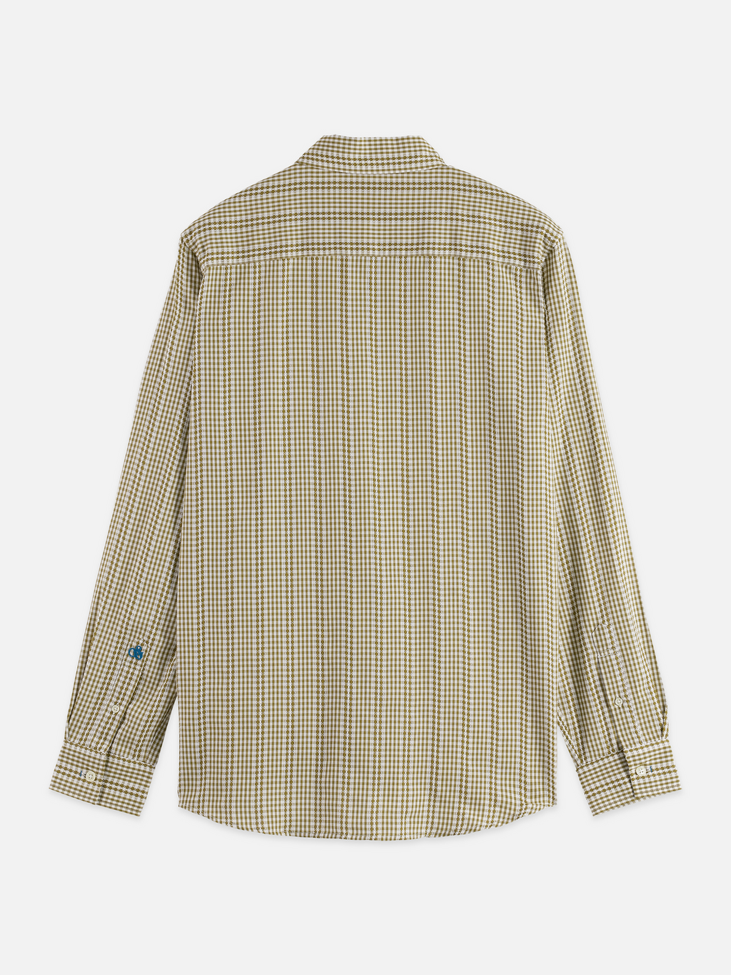 Microcheck cotton poplin shirt