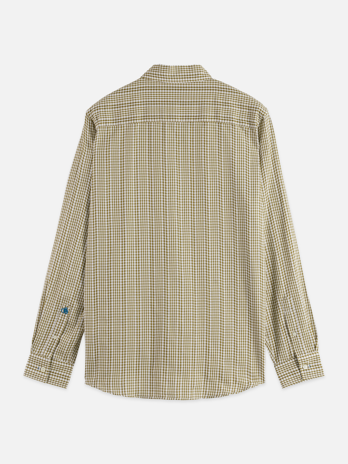 Microcheck cotton poplin shirt