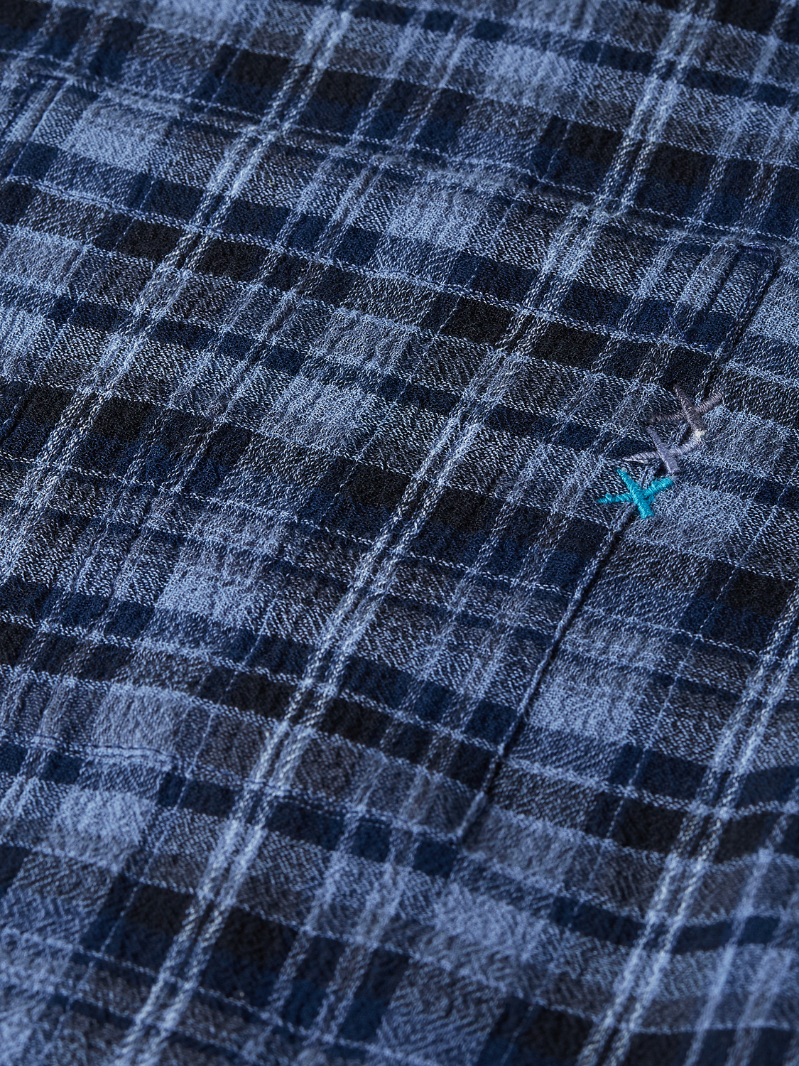 Flannel check relaxed shirt