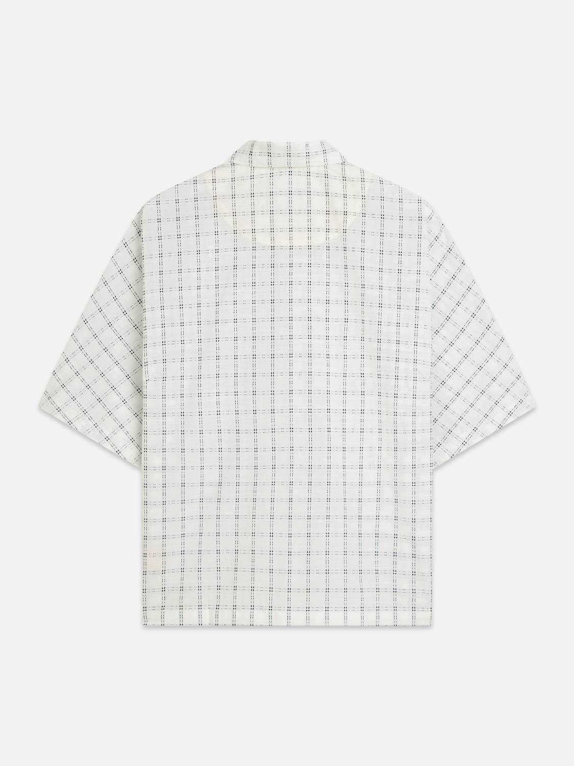 Check loose short sleeve shirt