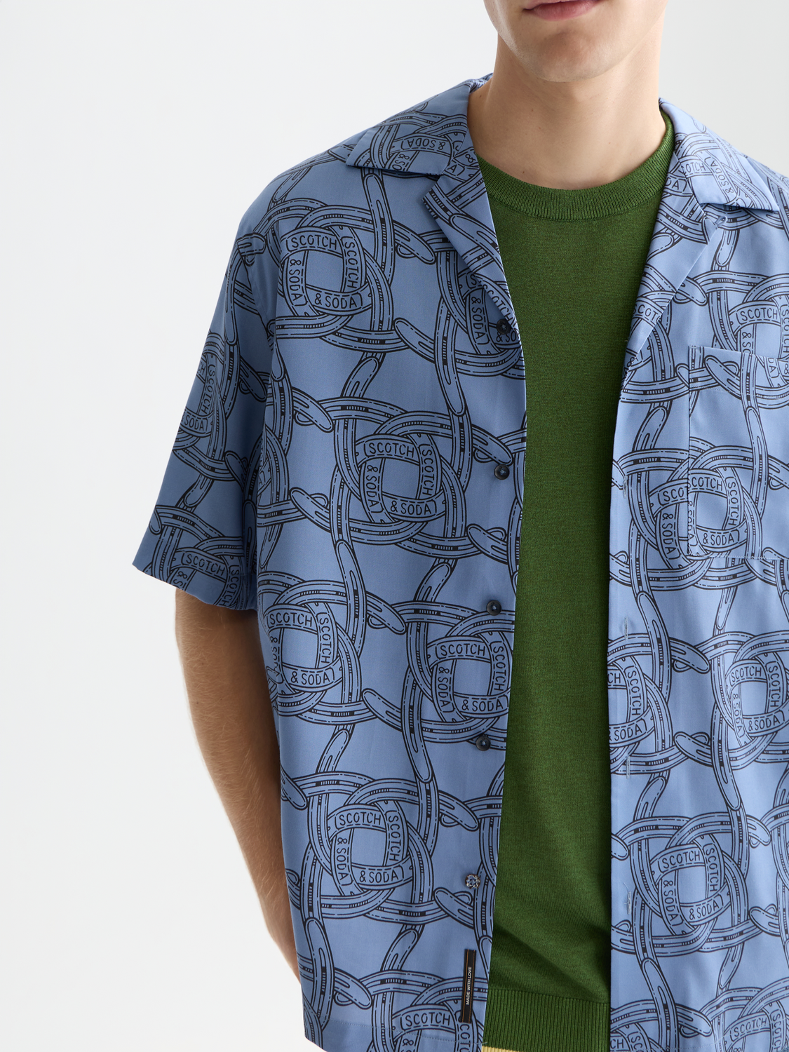 Printed relaxed short sleeve shirt
