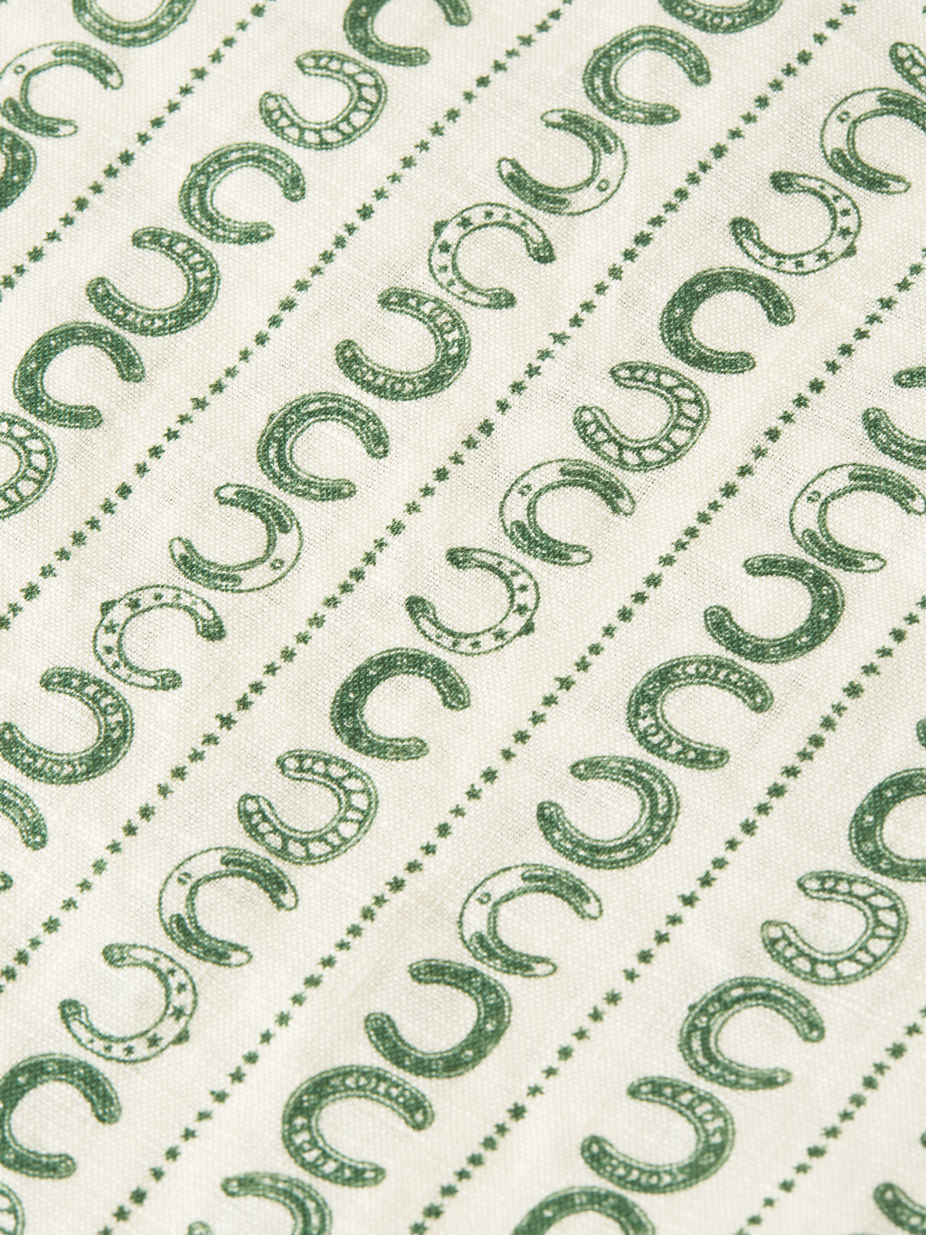 Printed linen short sleeve shirt