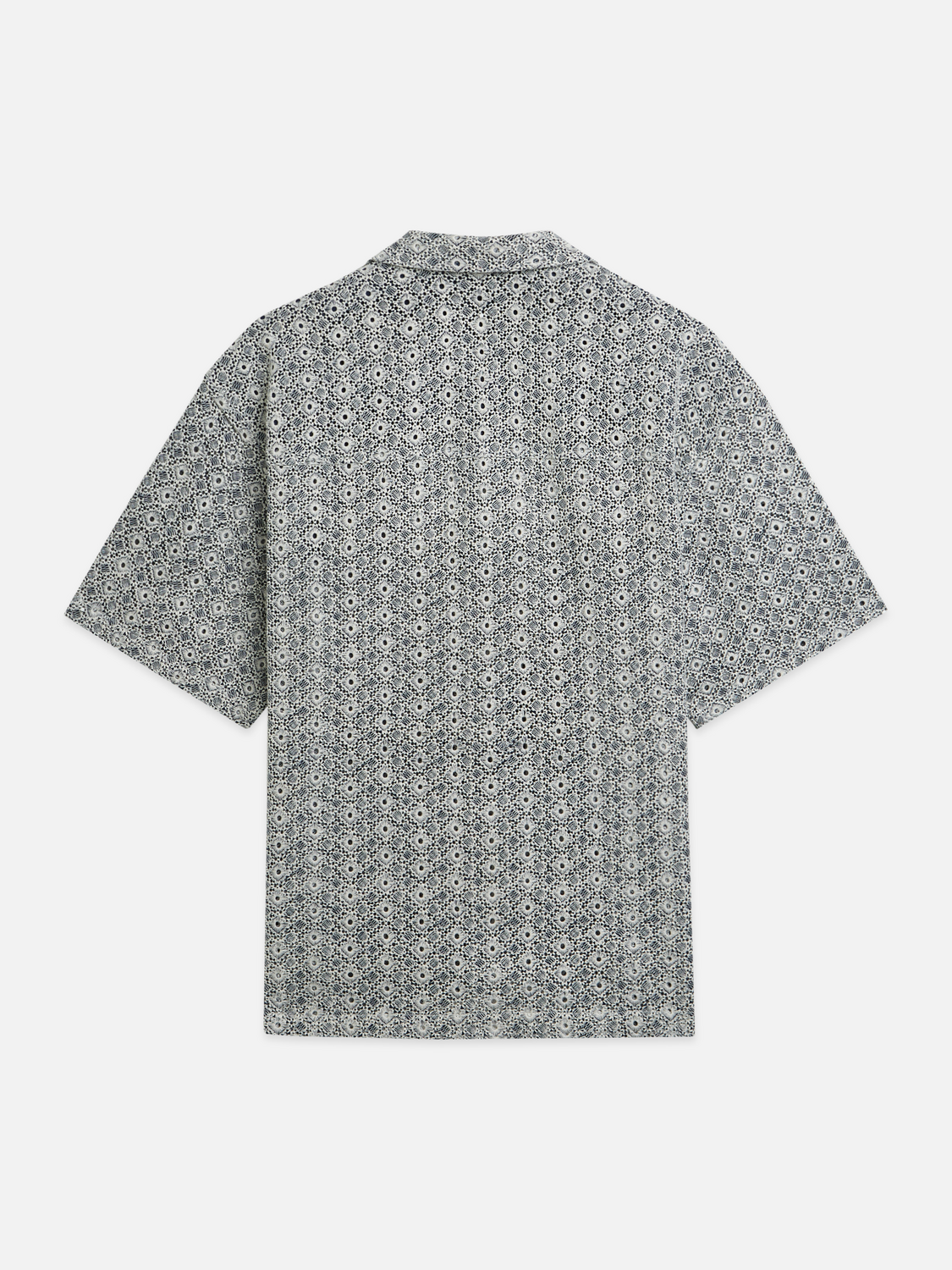 Embroidered relaxed short sleeve shirt