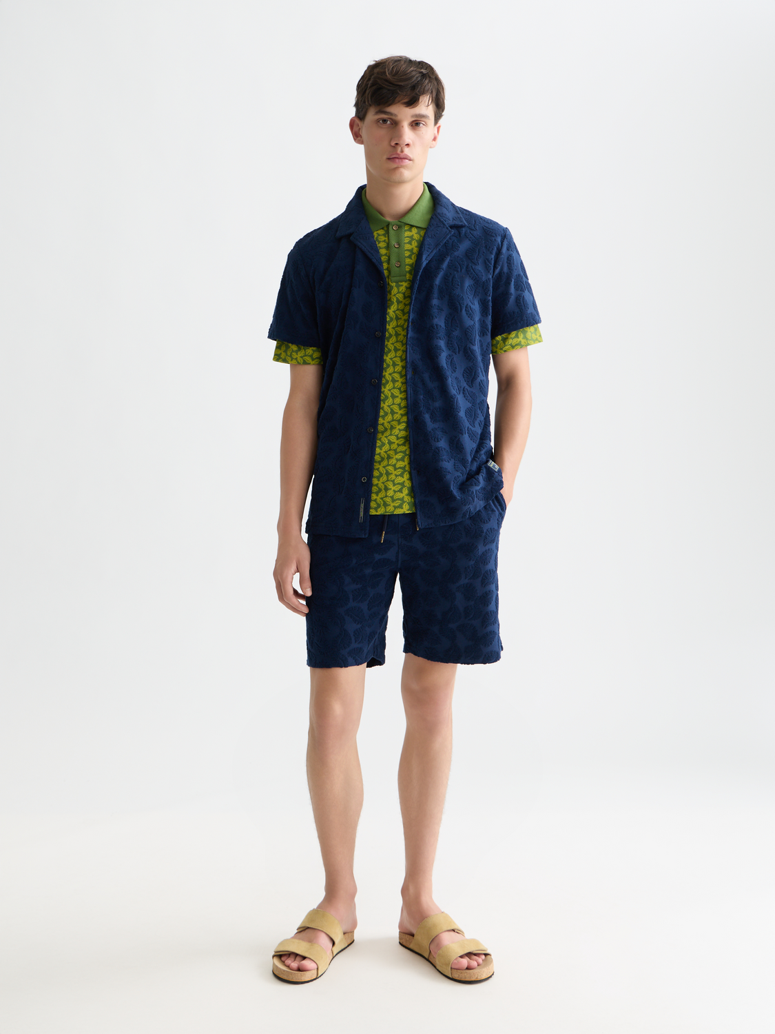 Terry jacquard short sleeve shirt– Scotch & Soda Amsterdam