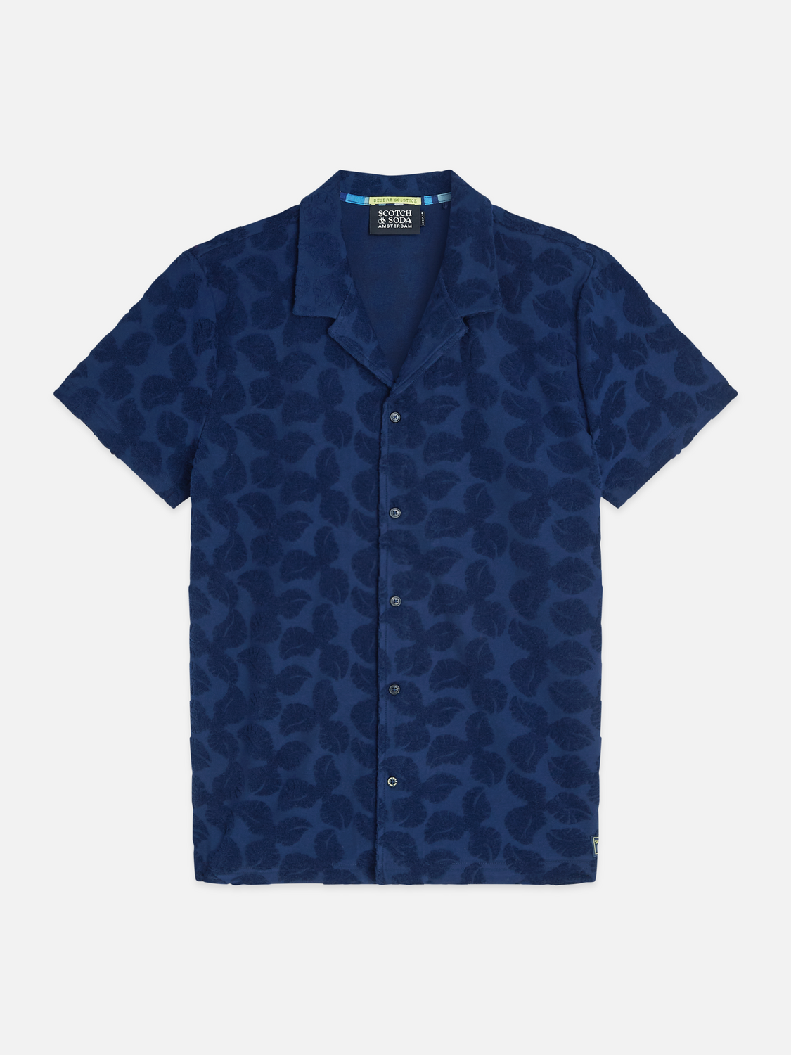 Terry jacquard short sleeve shirt