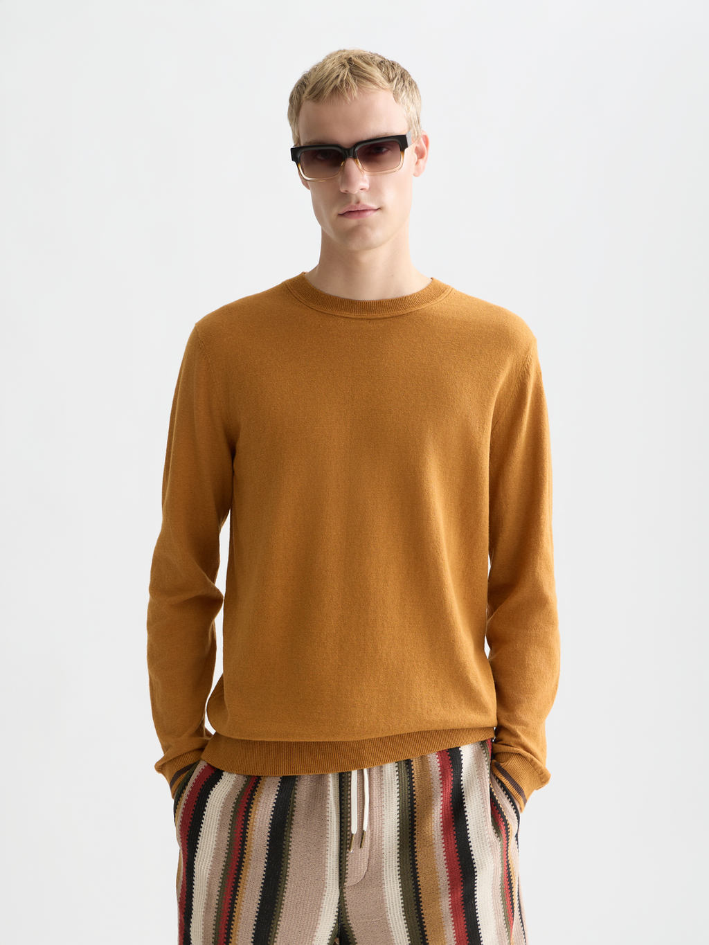 Linen blend pullover