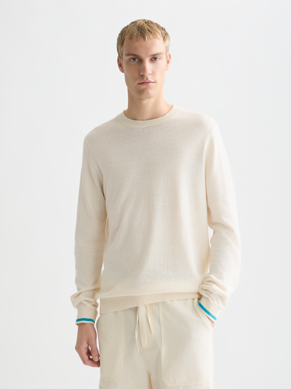 Linen blend pullover