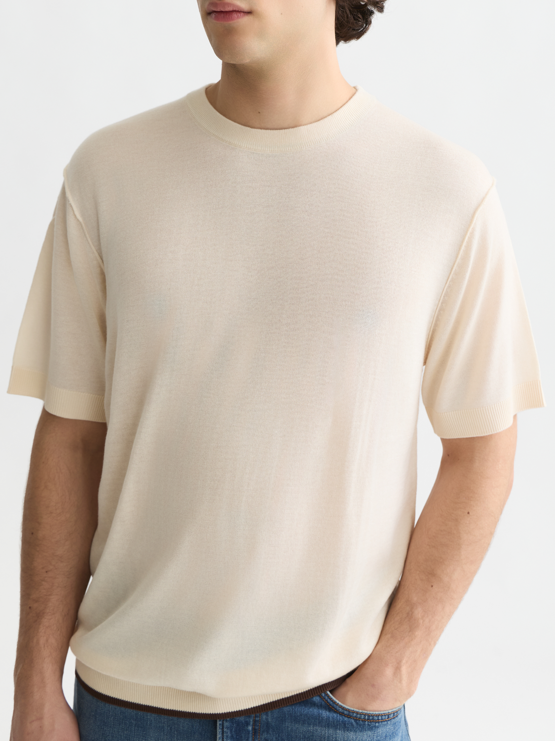 Knitted relaxed T-shirt