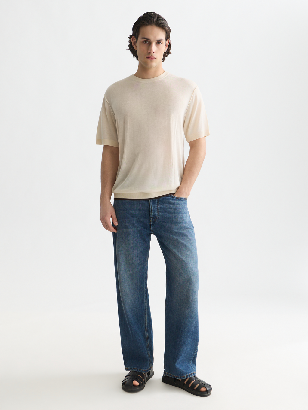 Knitted relaxed T-shirt