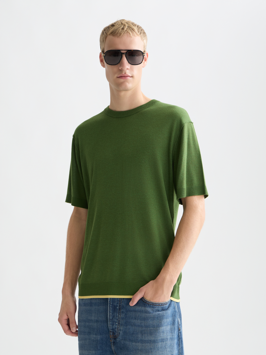 Knitted relaxed T-shirt
