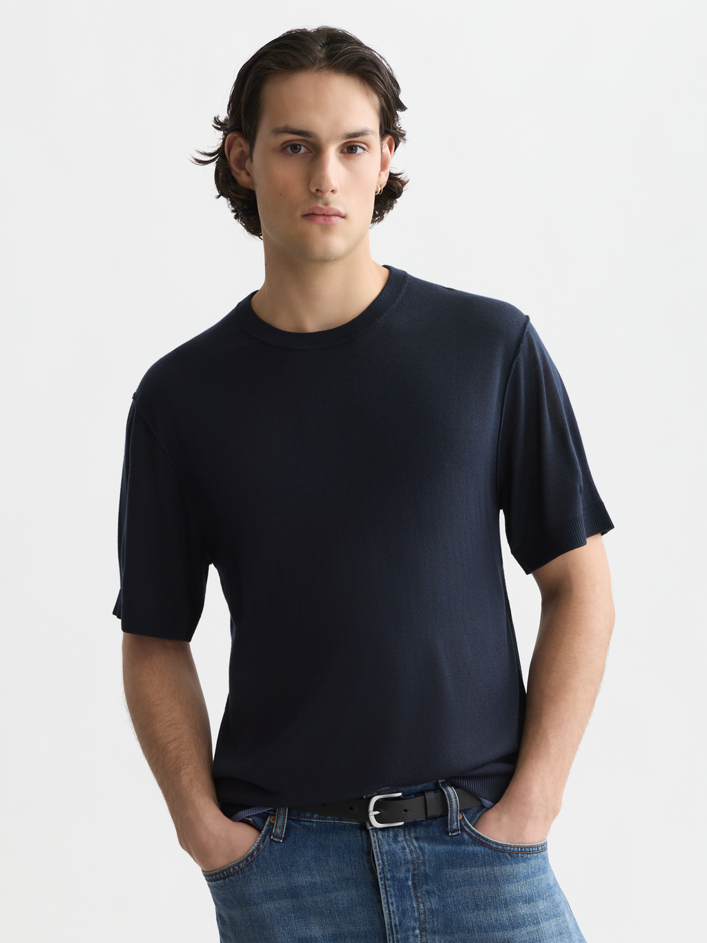 Knitted relaxed T-shirt