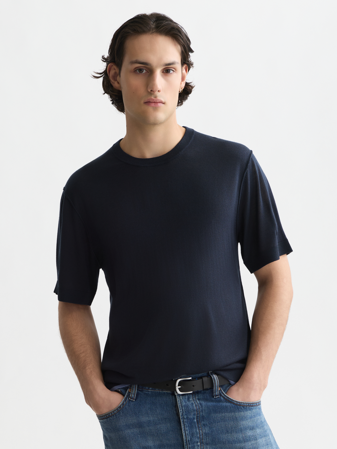 Knitted relaxed T-shirt