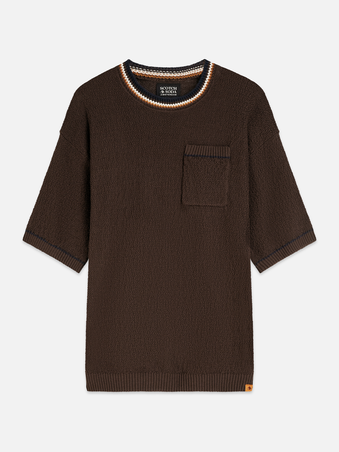 Knitted cotton relaxed T-shirt