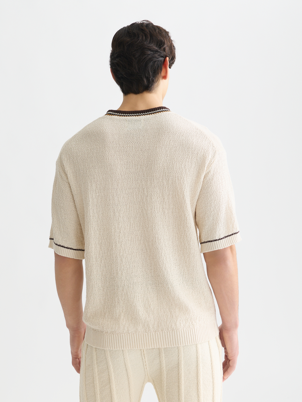 Knitted cotton relaxed T-shirt